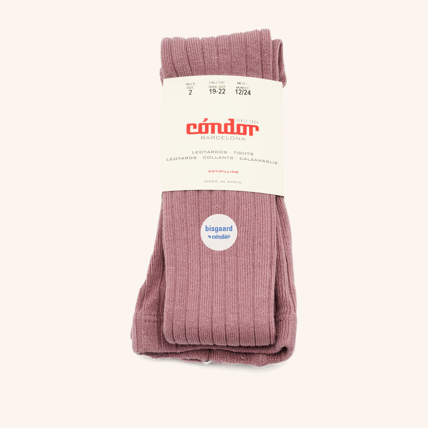 bisgaard x Cóndor cotton rib tights iris
