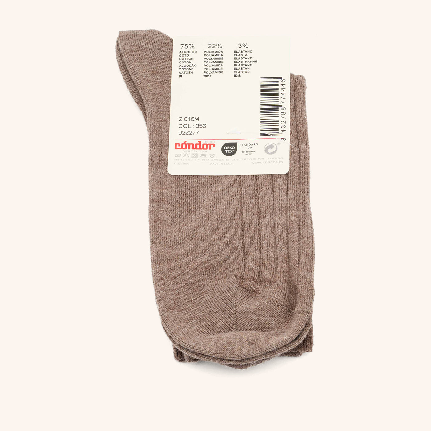 bisgaard x Cóndor cotton rib short socks tronco