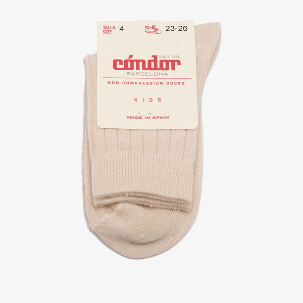 bisgaard x Cóndor merino wool rib short socks hueso