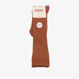 bisgaard x Cóndor cotton rib knee high socks oxido