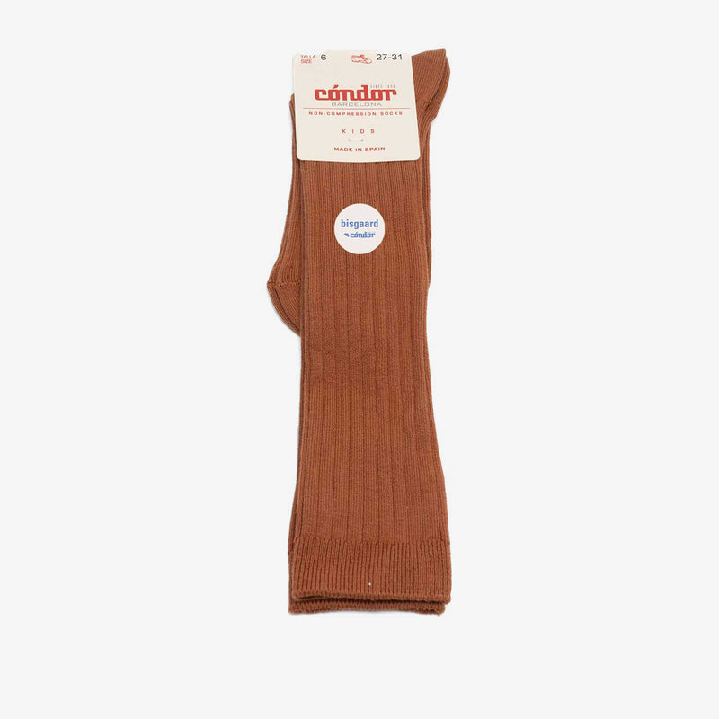 bisgaard x Cóndor cotton rib knee high socks oxido