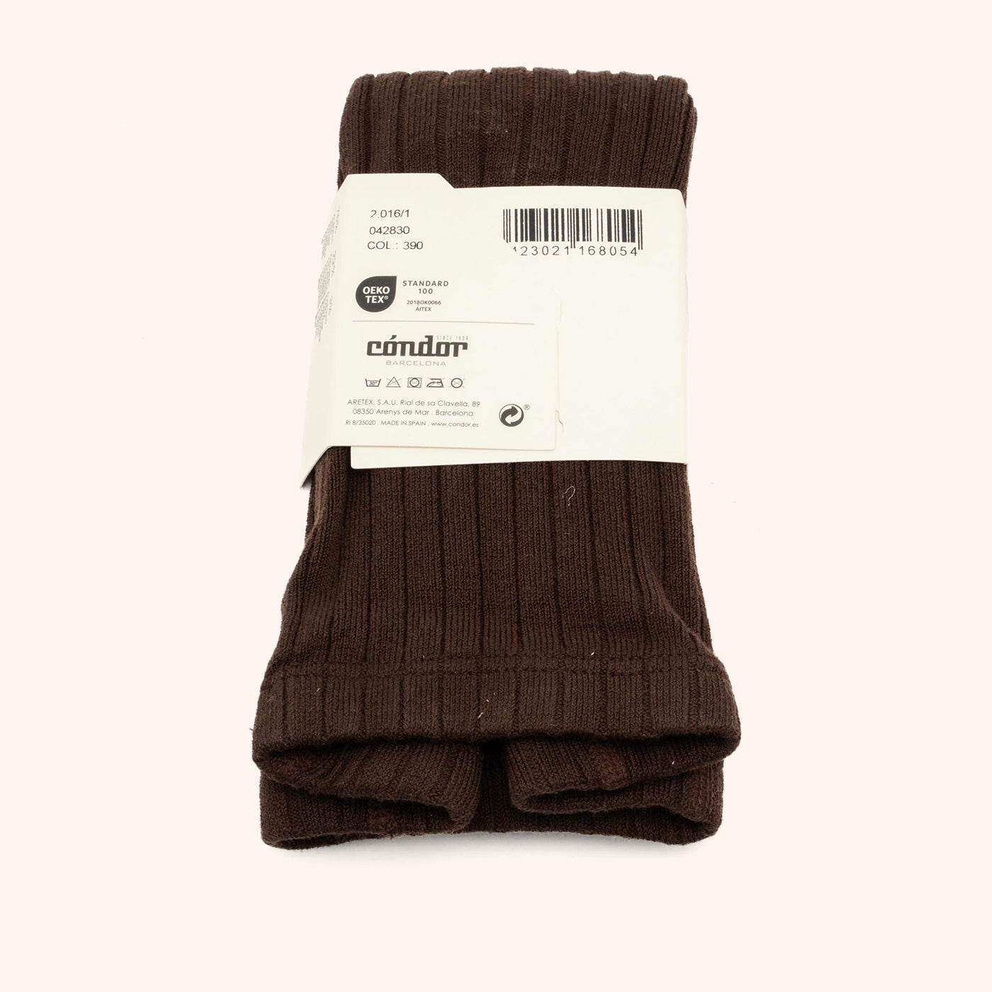 bisgaard x Cóndor cotton rib tights brown