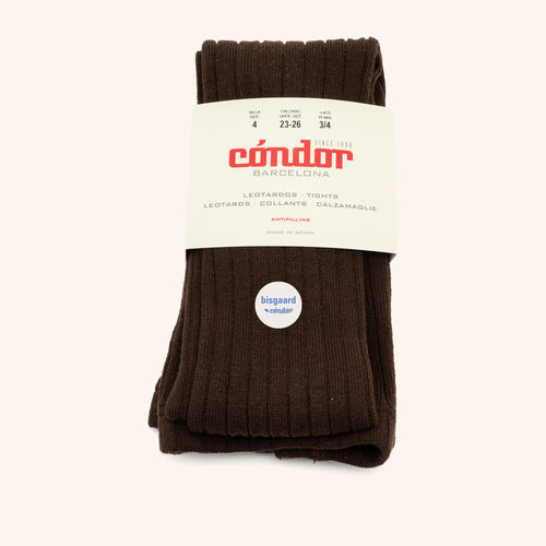 bisgaard x Cóndor cotton rib tights brown