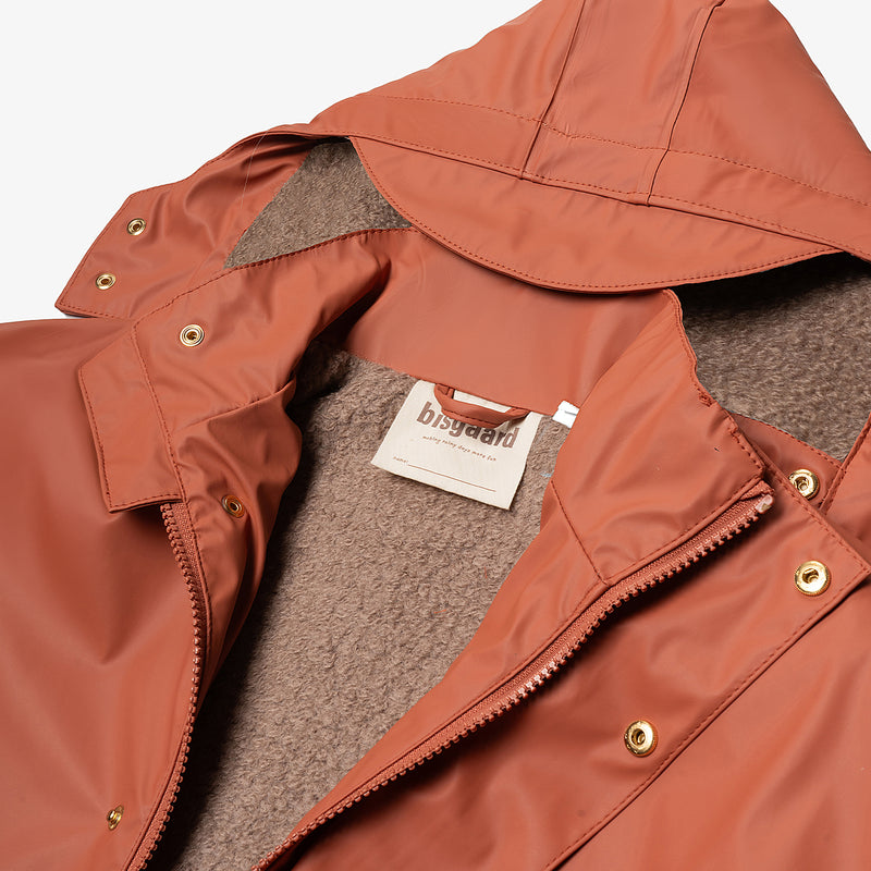 bisgaard aarhus rain jacket wool rose hip